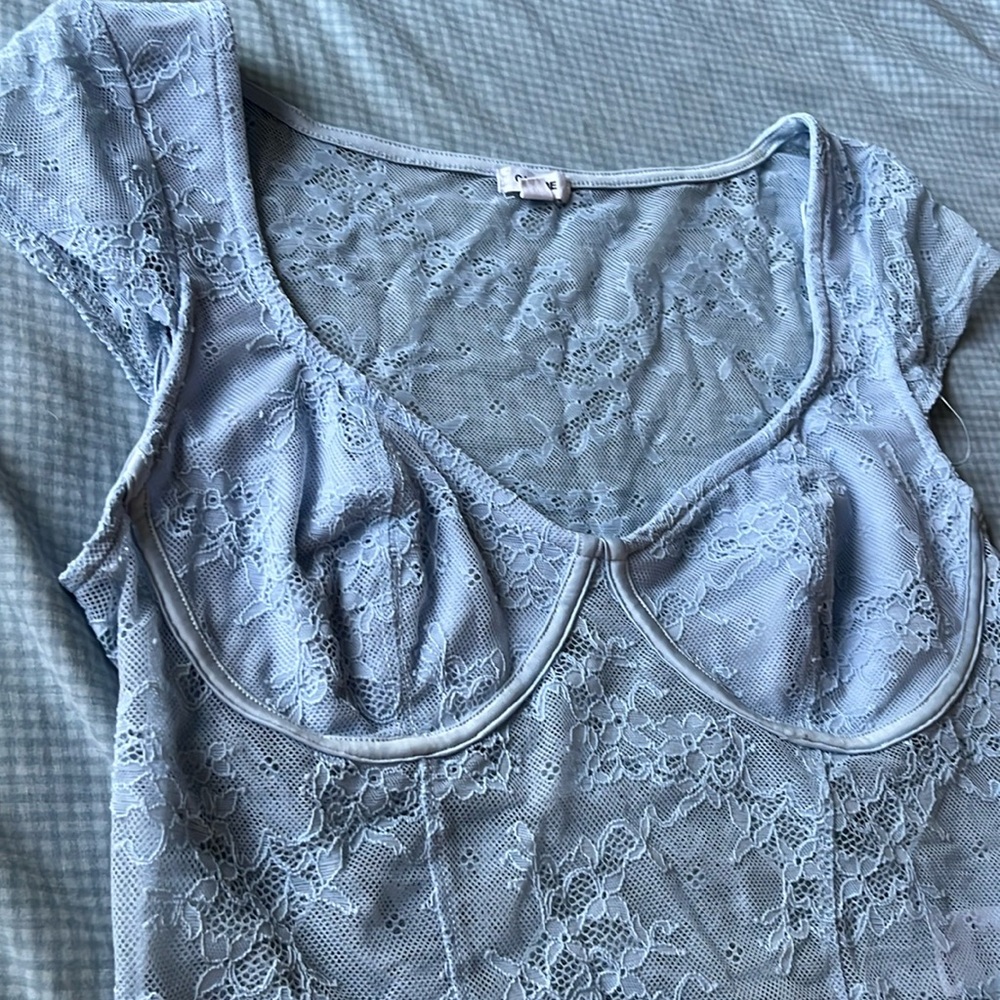 Blue Lace Top
